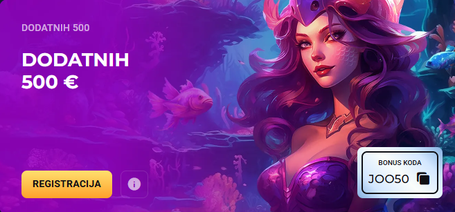 Casino site promotional banner displaying "50% bonus" offer in bold text.